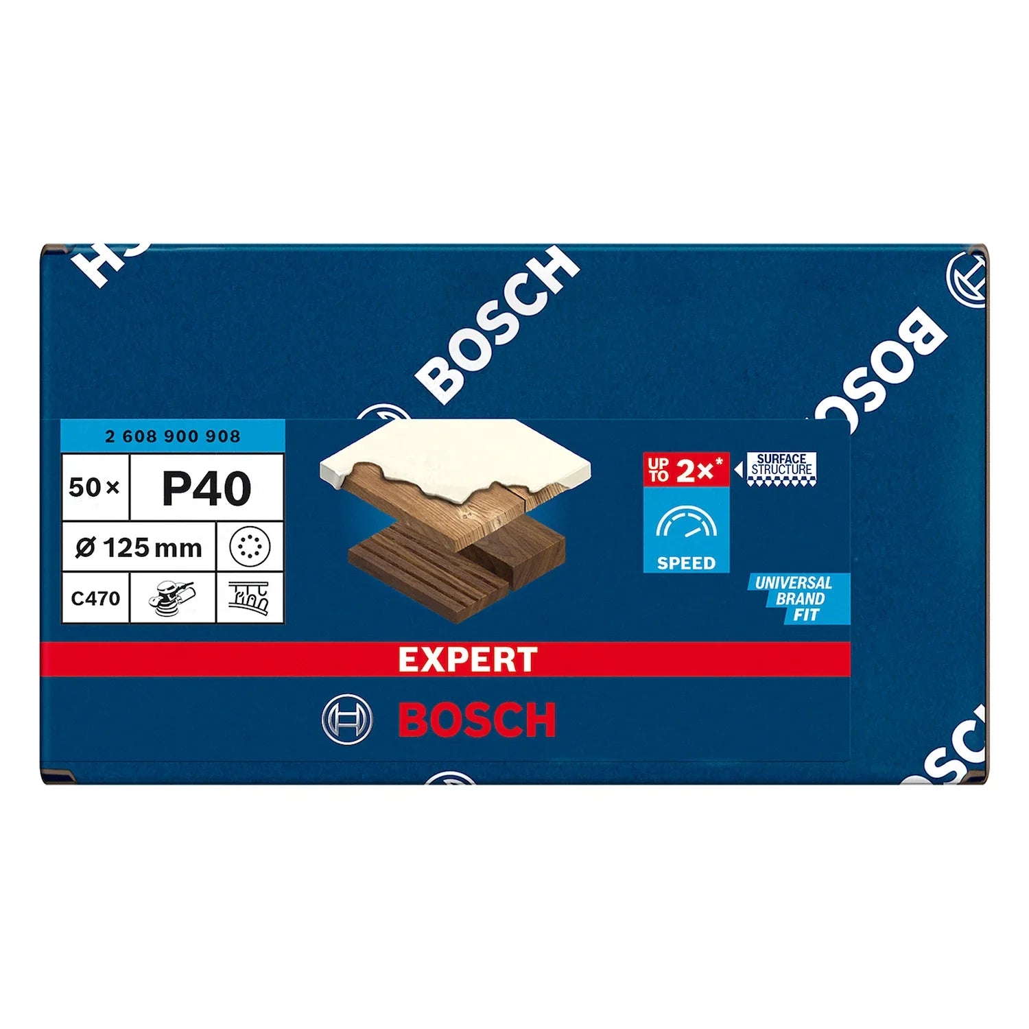 Hoja de lija Bosch EXPERT C470; 125mm G40 50 unidades