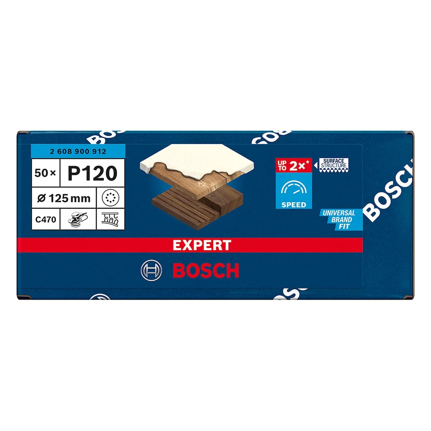 Hoja de lija Bosch EXPERT C470; 125mm G120 50 unidades