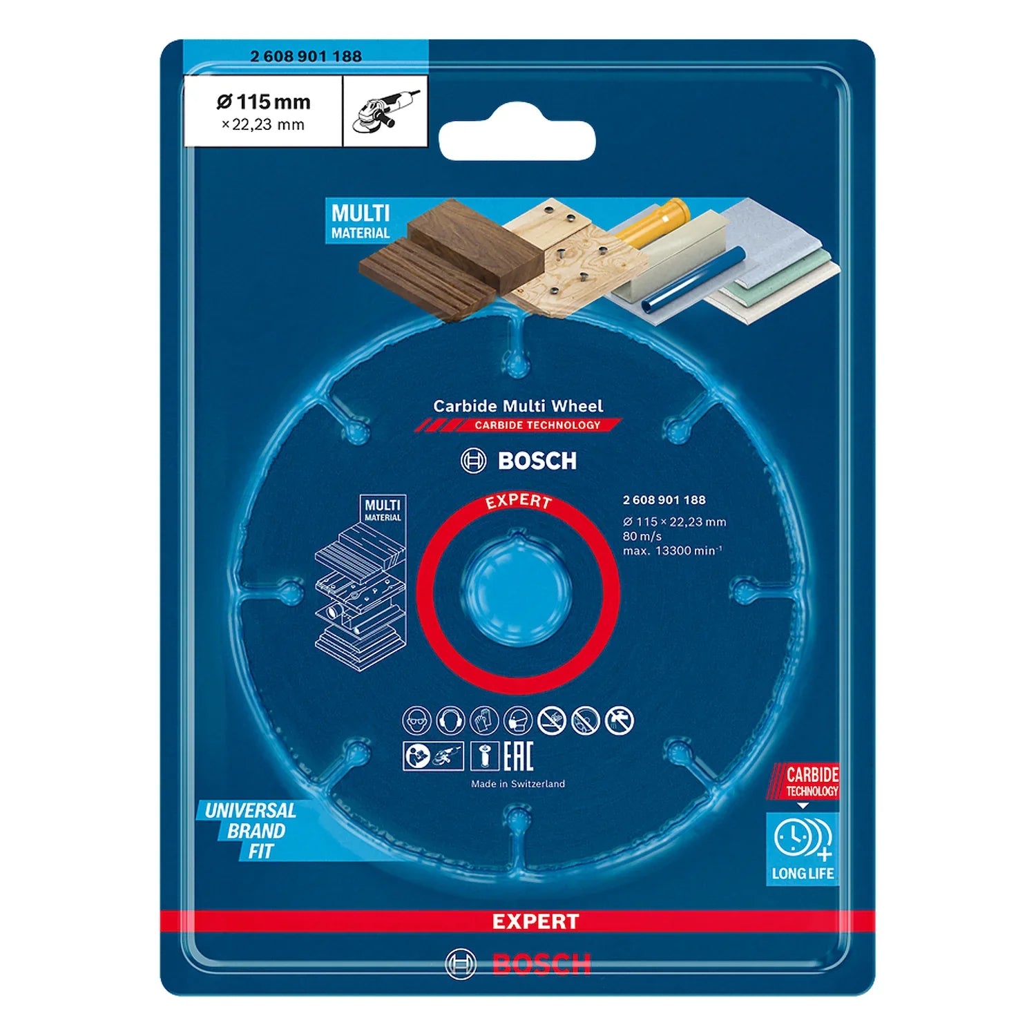 Disco de corte Bosch EXPERT Carbide Multi-Wheel 115mm