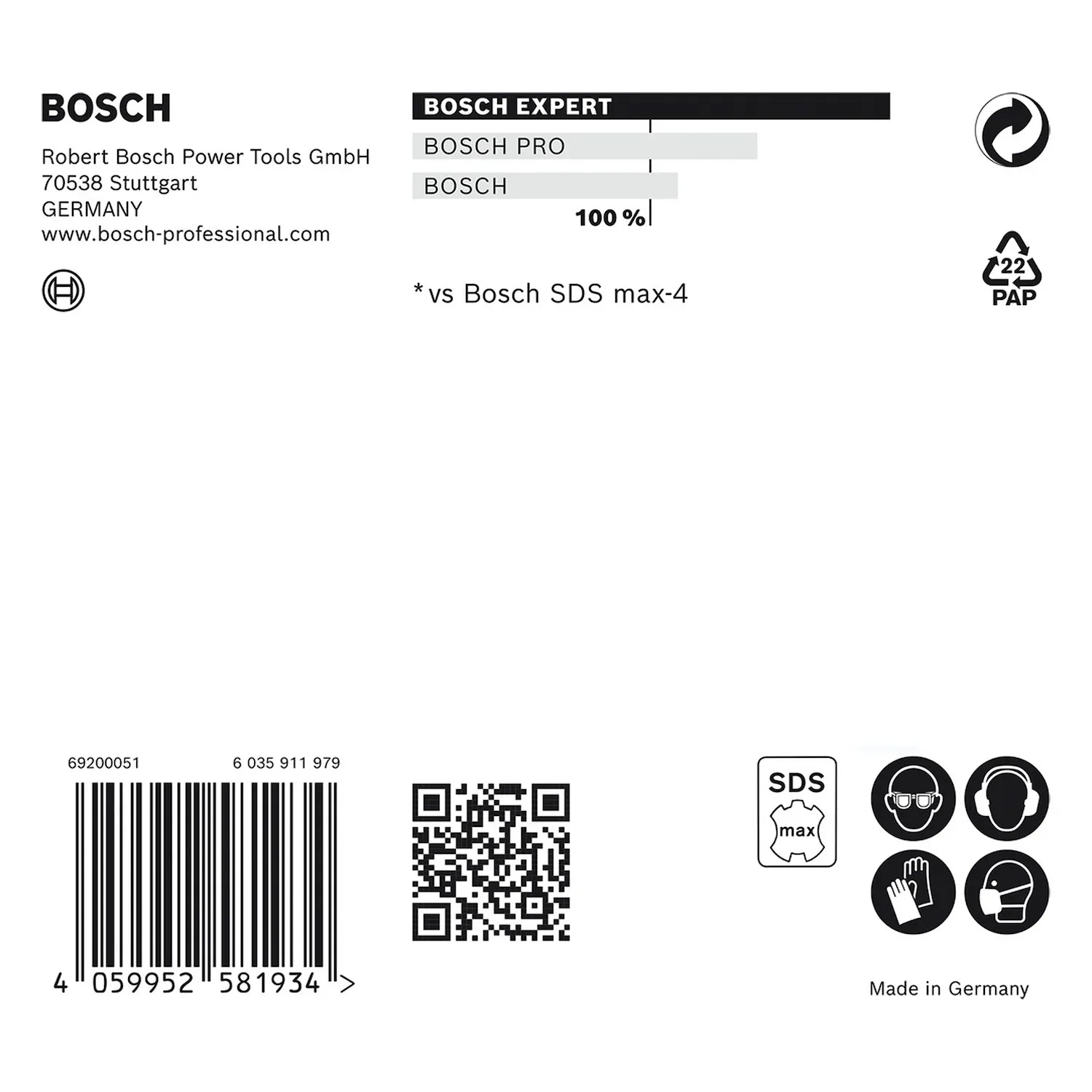 Broca para concreto Bosch EXPERT SDS Max-8x Ø1/2x8 x13