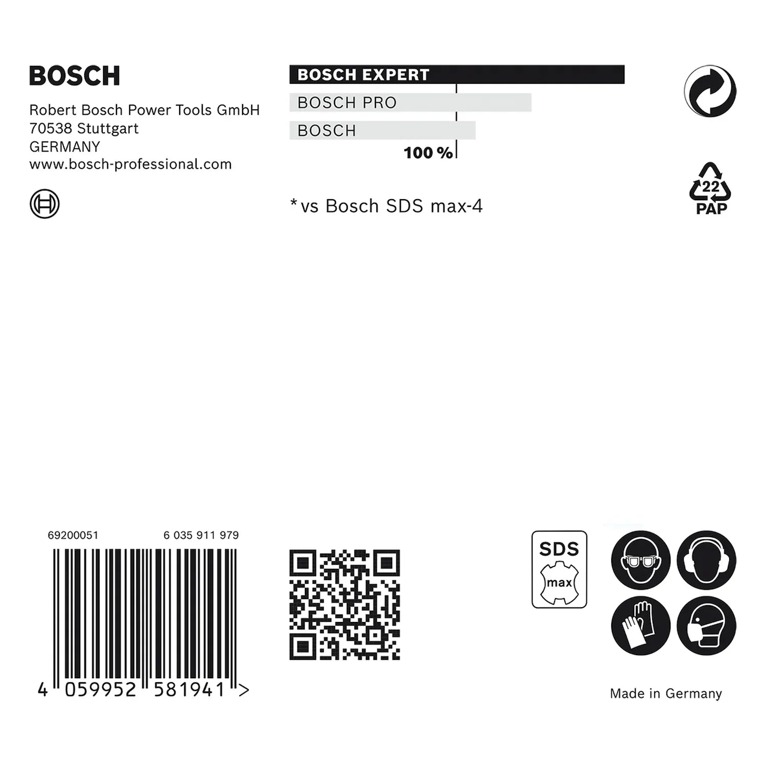 Broca para concreto Bosch EXPERT SDS Max-8x Ø1/2x16x21