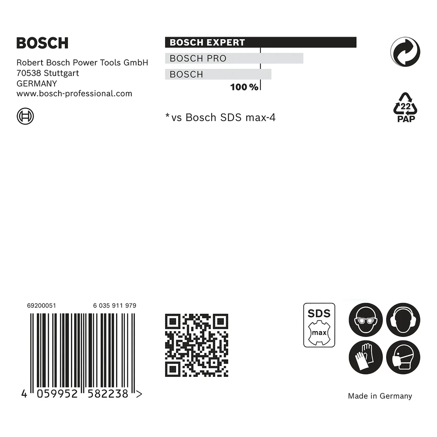 Broca para concreto Bosch EXPERT SDS Max-8x Ø1-1/4x16x20