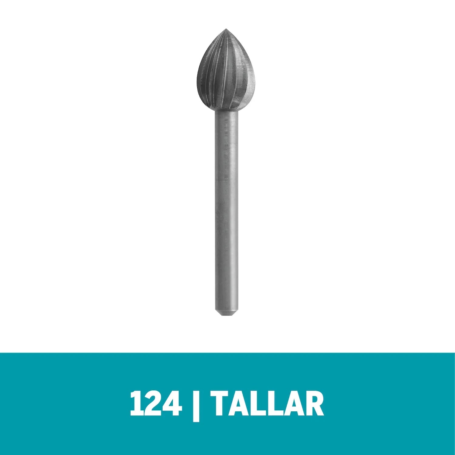 Fresa De Tallado De Punta Llama De Fuego De 7,9mm Para Madera, Metal, Cuero, Plástico, Goma y Cartón (Modelo 124) Dremel