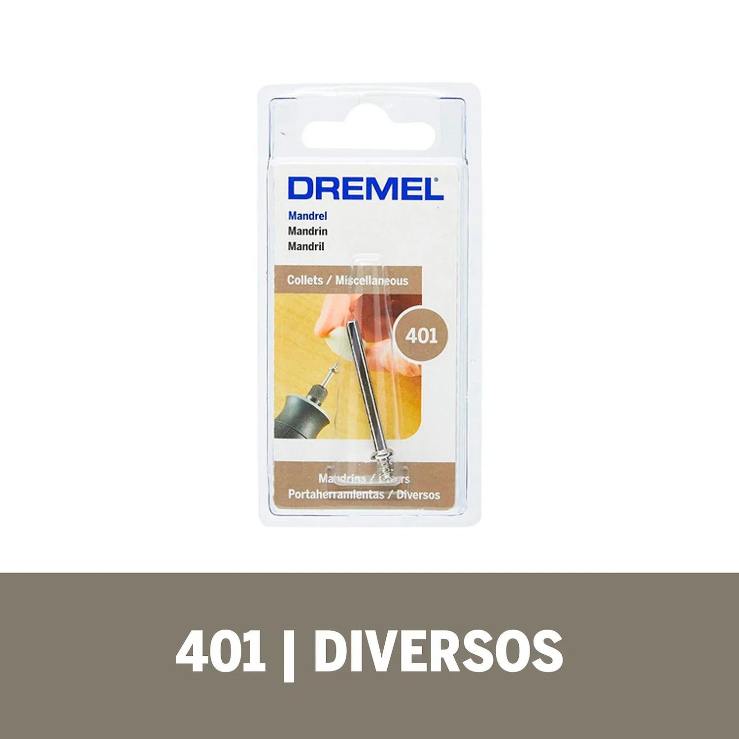 Mandril Vástago Adaptador Para Accesorios De Fieltro (Modelo 401) Dremel