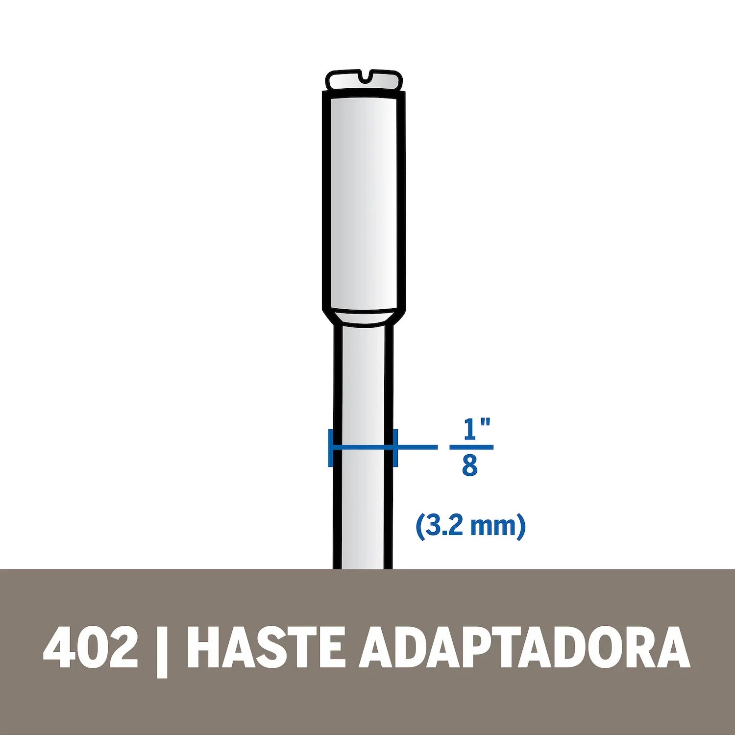 Mandril Vástago Adaptador Para Discos (Modelo 402) Dremel