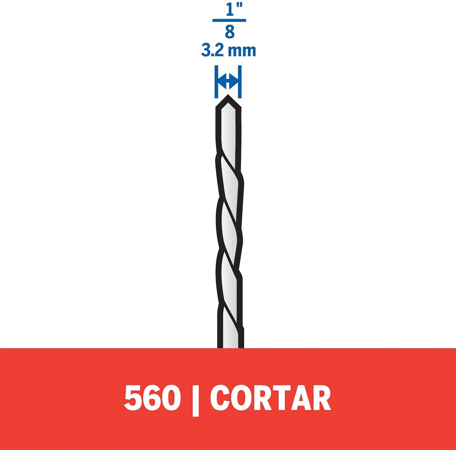 Taladro de corte de 3,2 mm para paneles de yeso y escayola (modelo 560) Dremel