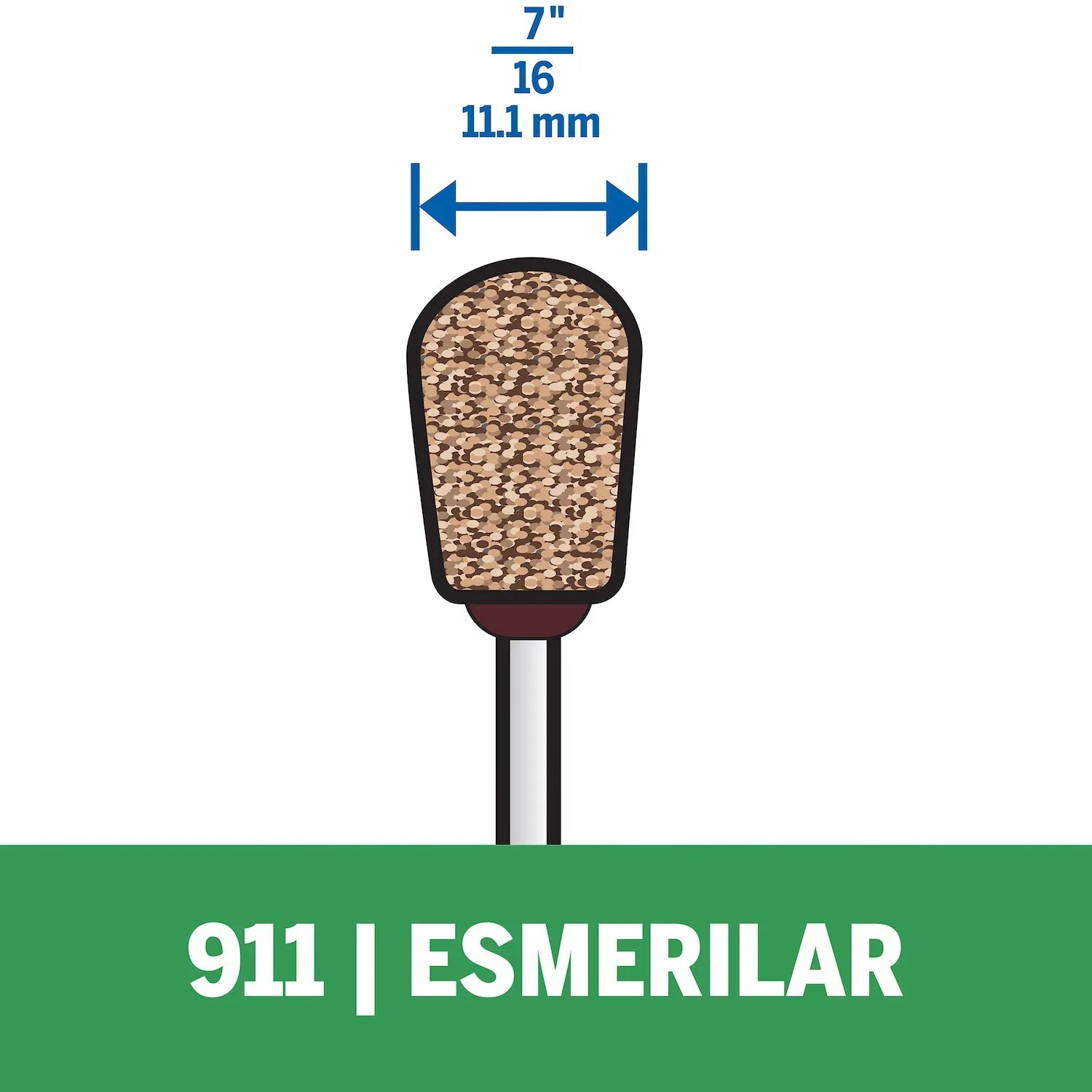Piedra Formato Micrófono De Esmerilado De 11,1mm Para Metal, Soldadura, Remache y Oxidación  (Modelo 911) Dremel