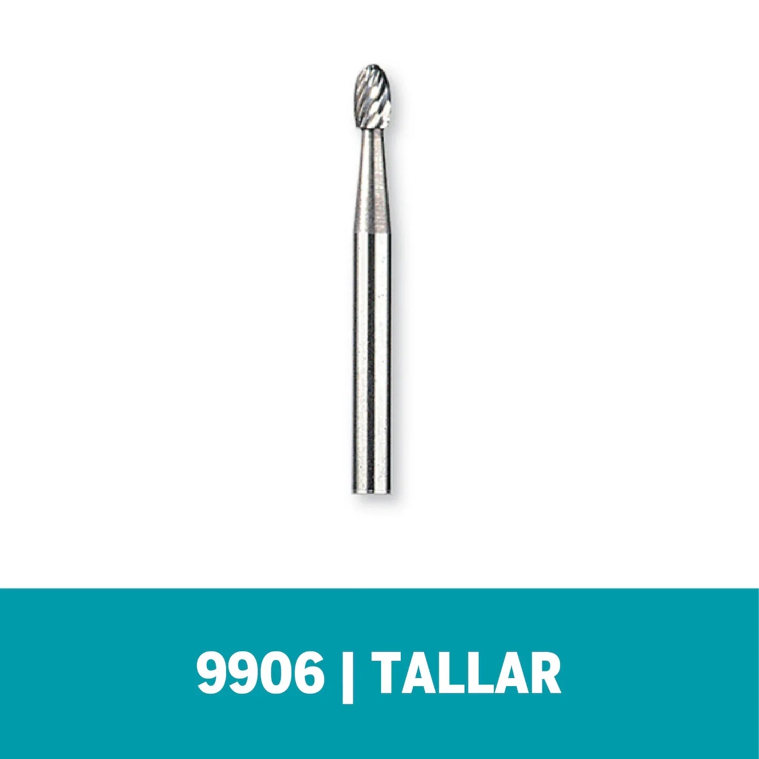 Fresa De Tallado De Punta Oval De 3,2mm Para Perfilar, Alisar O Eliminar Elementos De Acero, Hierro Fundido, Metal, Cobre, Estaño, Aluminio, Cerámica, Piedra, Plástico y Madera Dura (Modelo 9906) Dremel