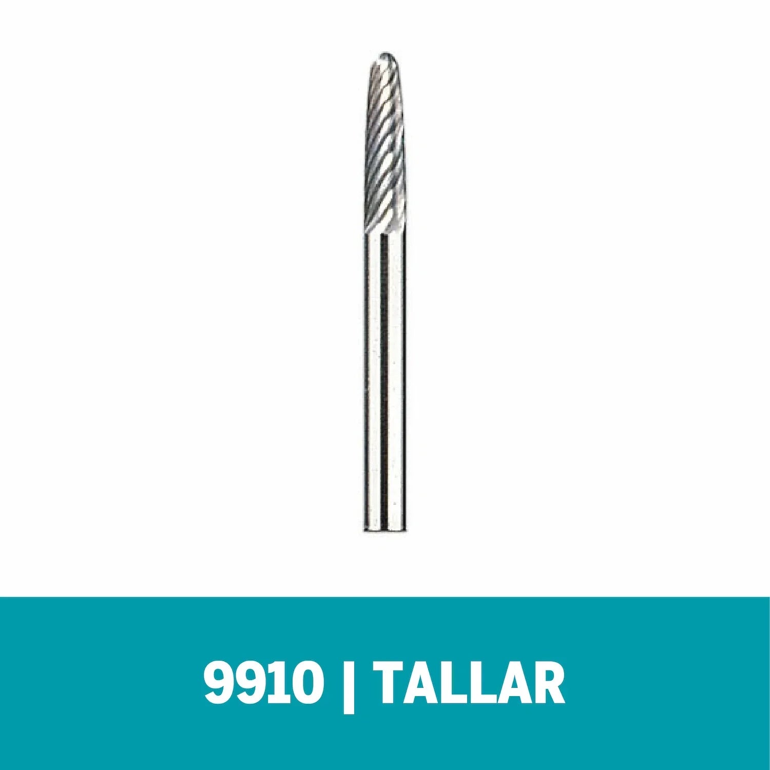 Fresa De Tallado Cilindrica De Punta Redondada Delgada De 3,2mm Para Perfilar, Alisar O Eliminar Elementos De Acero, Hierro Fundido, Metal, Cobre, Estaño, Aluminio, Cerámica, Piedra, Plástico y Madera Dura (Modelo 9910) Dremel