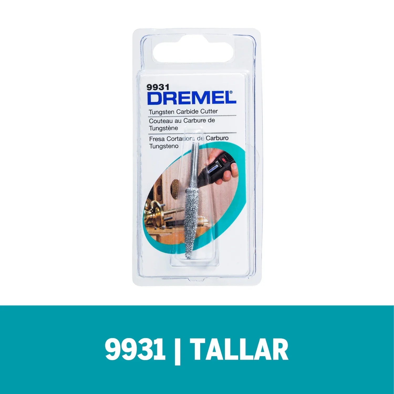 Fresa Dentada De Tallado De Punta Delgada De 6,4mm Para Quitar Más Material Como Fibra De Vidrio, Madera, Plástico, Epoxi, Caucho, Laminado, Tablero De Aglomerado y Cerámica (Modelo 9931) Dremel