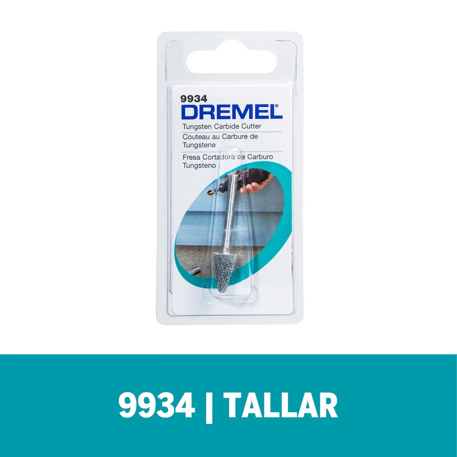 Fresa Dentada De Tallado De Punta Oval Punta Gruesa De 7,9mm Para Quitar Más Material Como Fibra De Vidrio, Madera, Plástico, Epoxi, Caucho, Laminado, Tablero De Aglomerado y Cerámica (Modelo 9934) Dremel