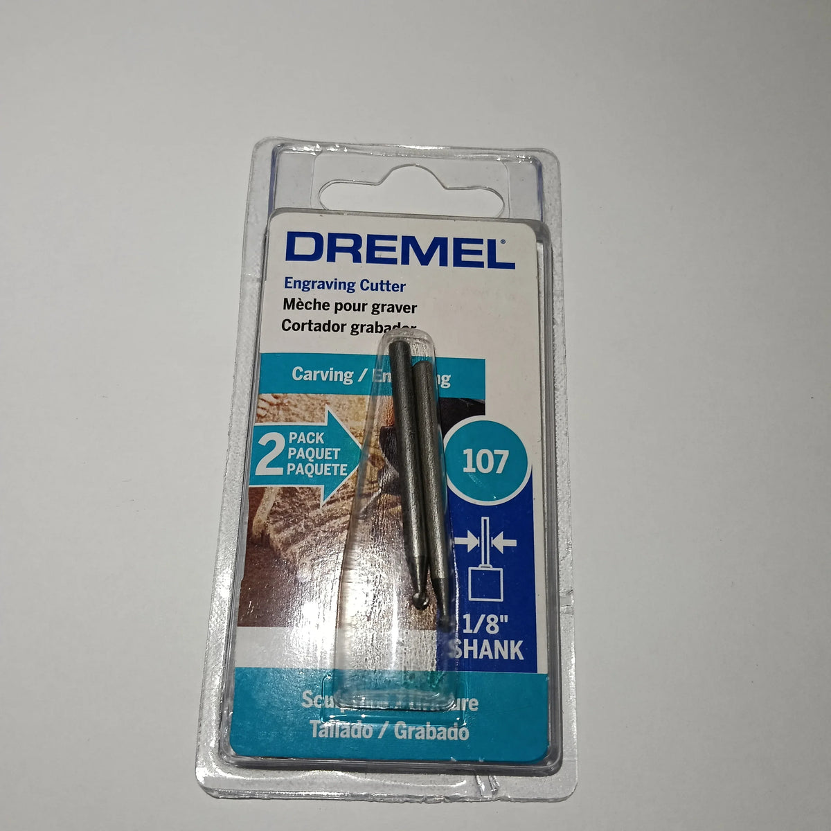 Fresa 3/32"MADERA, PLÁSTICO,METAL 2PZ GRABAR