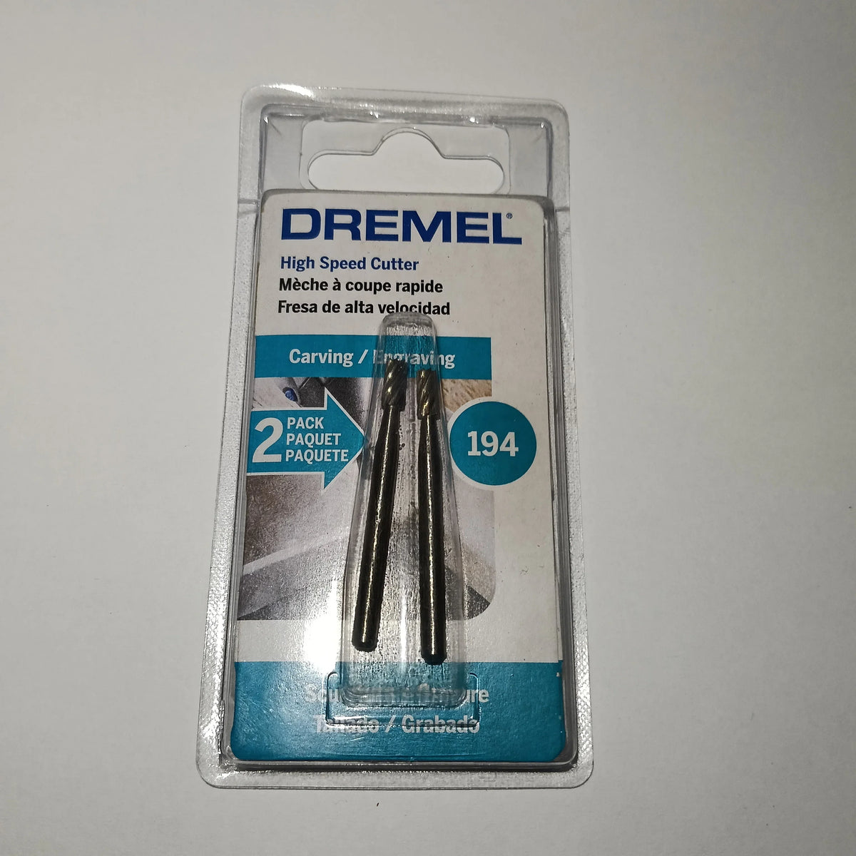Fresa Alta Velocidad 1/8" MADERA, PLÁSTICO, Metal 2PZ GRABAR