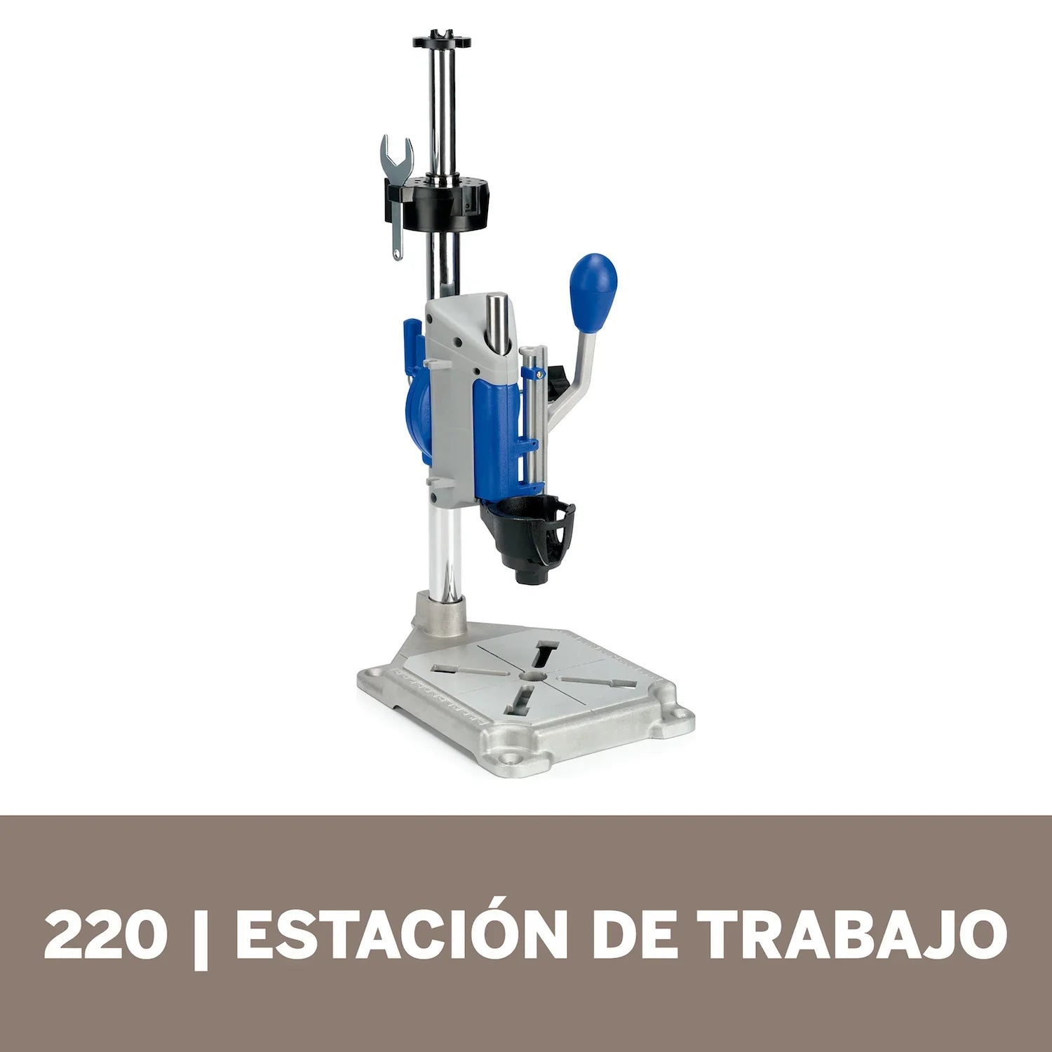 Acople De Mototool Estación De Trabajo: Taladro De Banco y Soporte Vertical Para Mototool y Eje Flexible (Modelo 220) Dremel