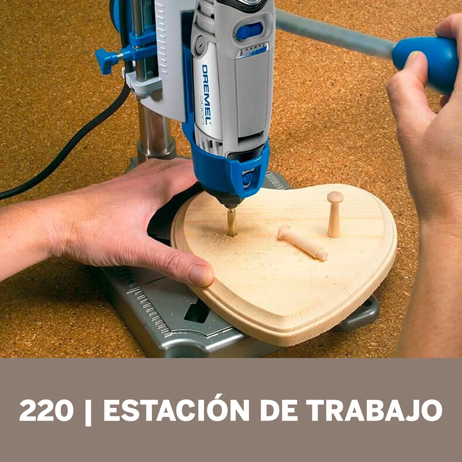 Acople De Mototool Estación De Trabajo: Taladro De Banco y Soporte Vertical Para Mototool y Eje Flexible (Modelo 220) Dremel