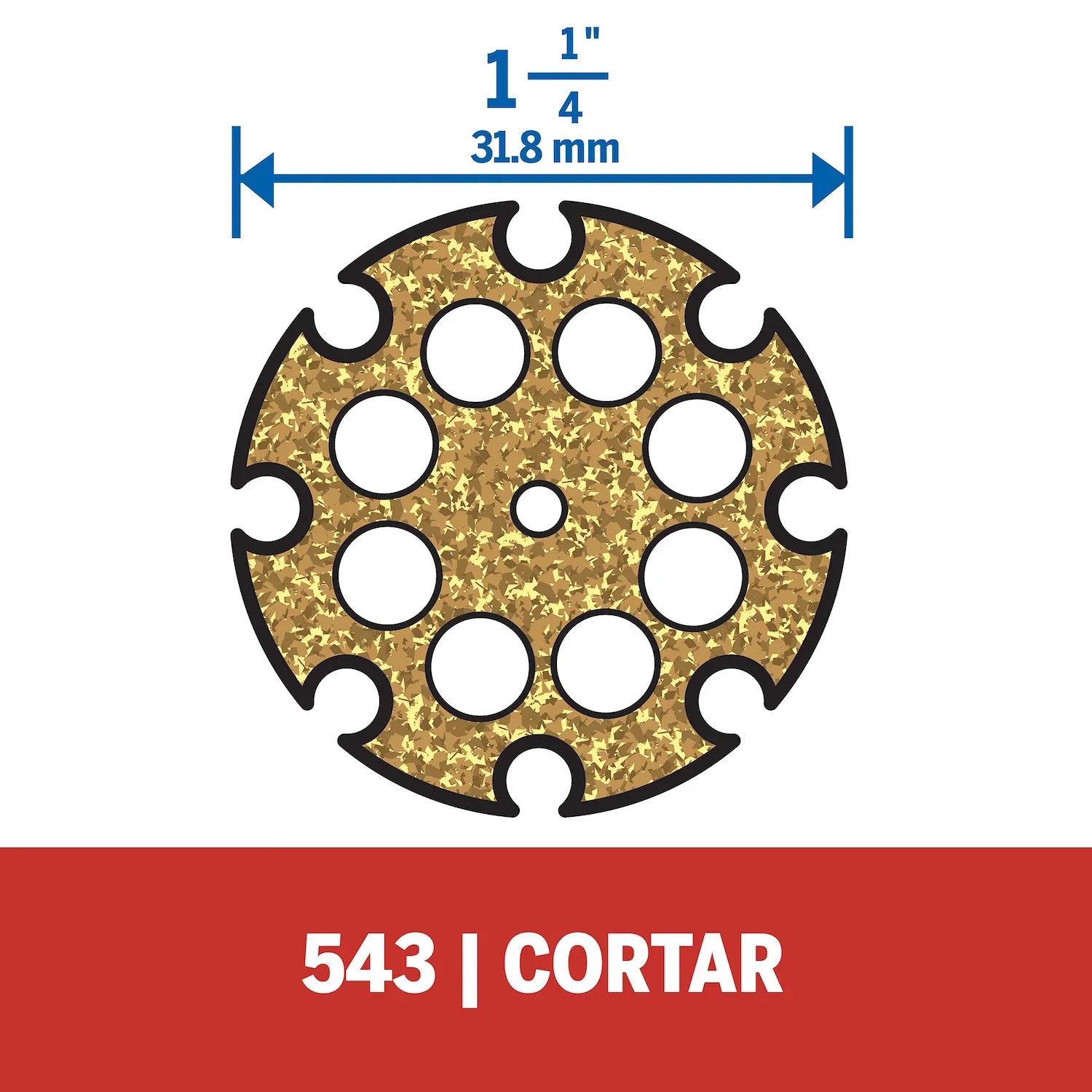 Disco De Corte/Perfilado De 31,8mm Para Madera (Modelo 543) Dremel