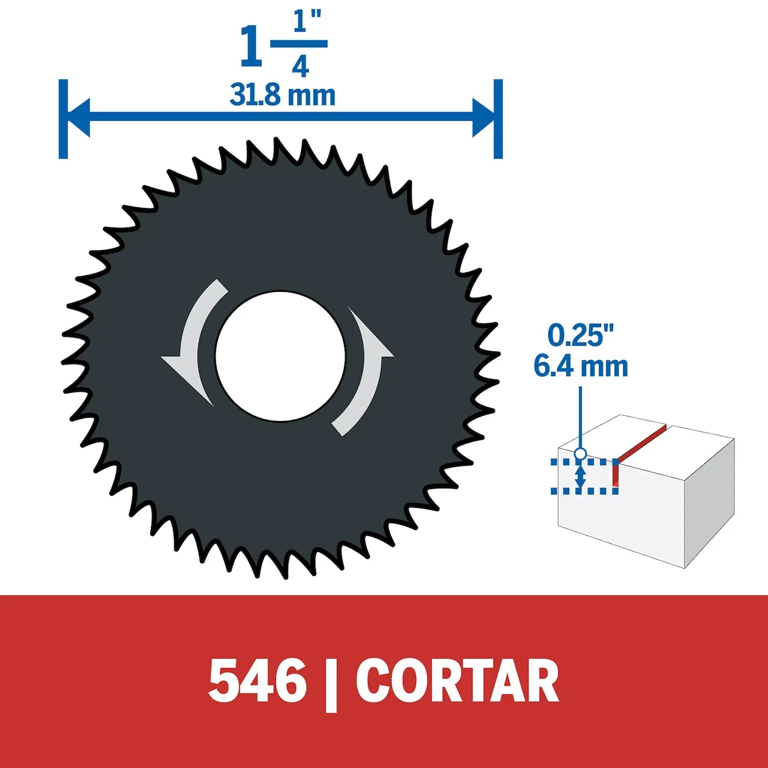 Disco De Corte Para Madera Para Acople Minisierra (Modelo 546) Dremel