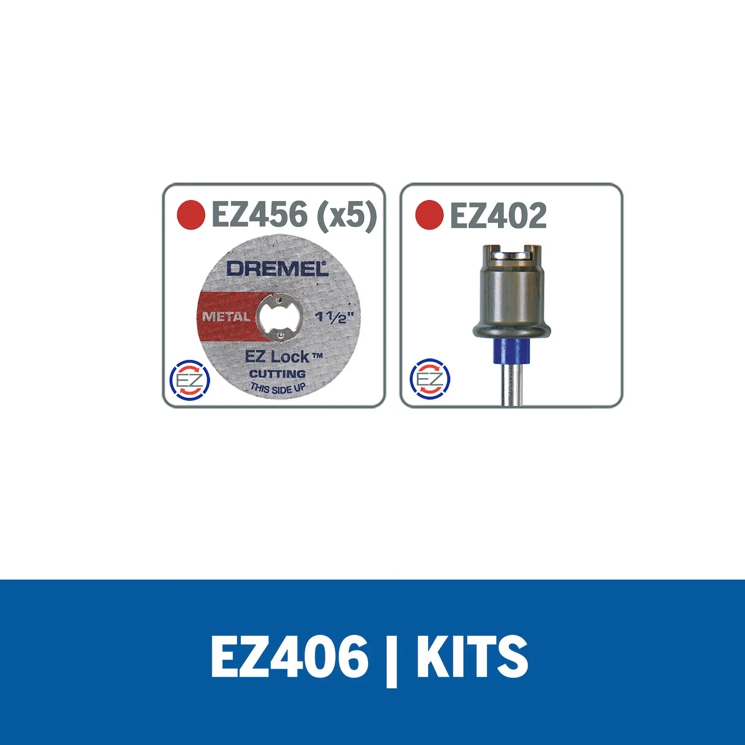 Set/Kit De Discos De Corte De 38,1mm Espesor De 1,1mm Para Metal 6 Piezas Sistema EZ Lock Cambio Rápido (Modelo EZ406) Dremel