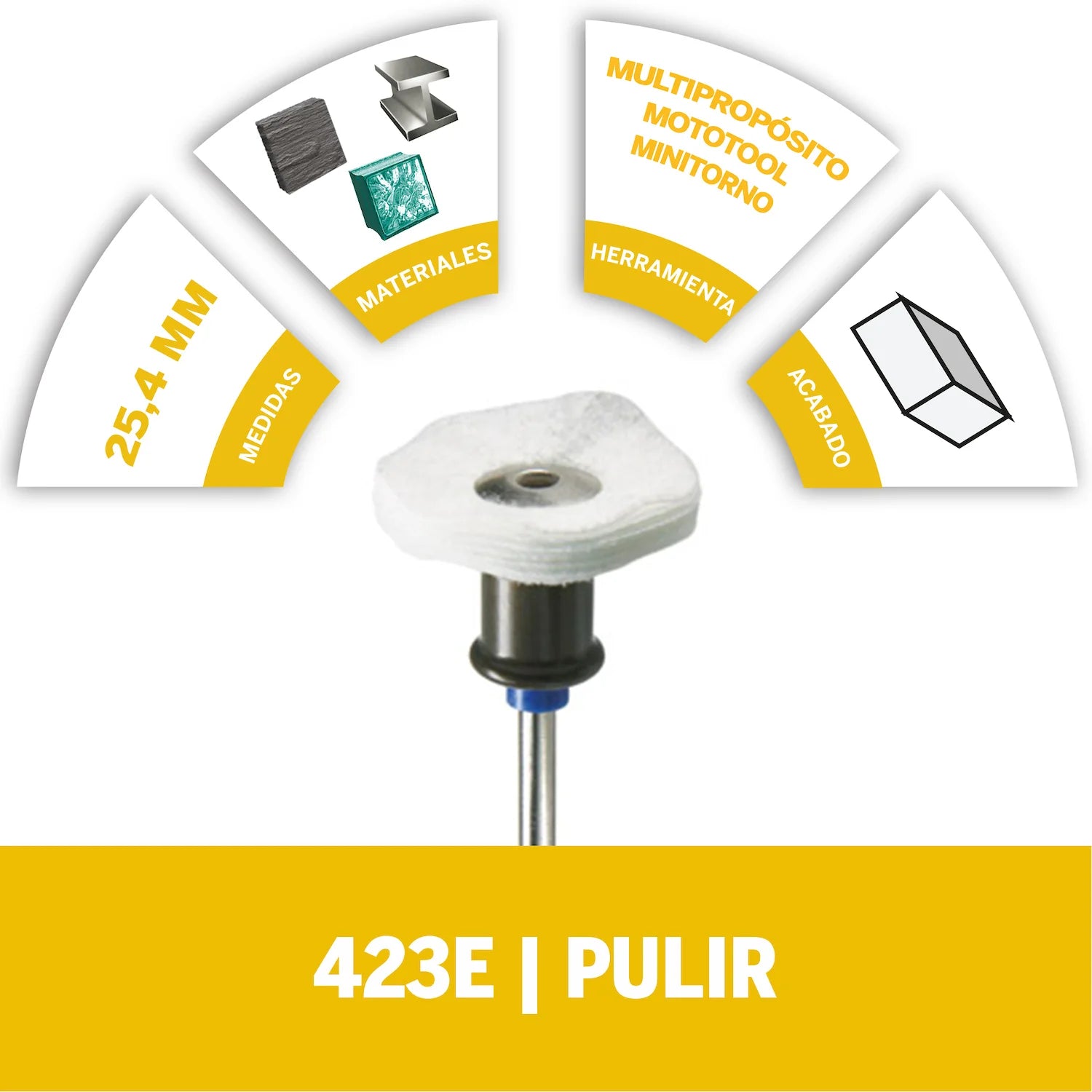 Disco De Fieltro Para Pulir De 25,4mm EZ Lock