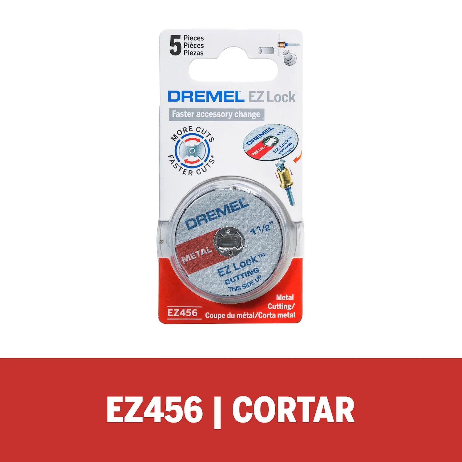 Disco De Corte De 38,1mm Espesor De 1,1 Para Metal Sistema EZ Lock Cambio Rápido (Modelo EZ456) Dremel