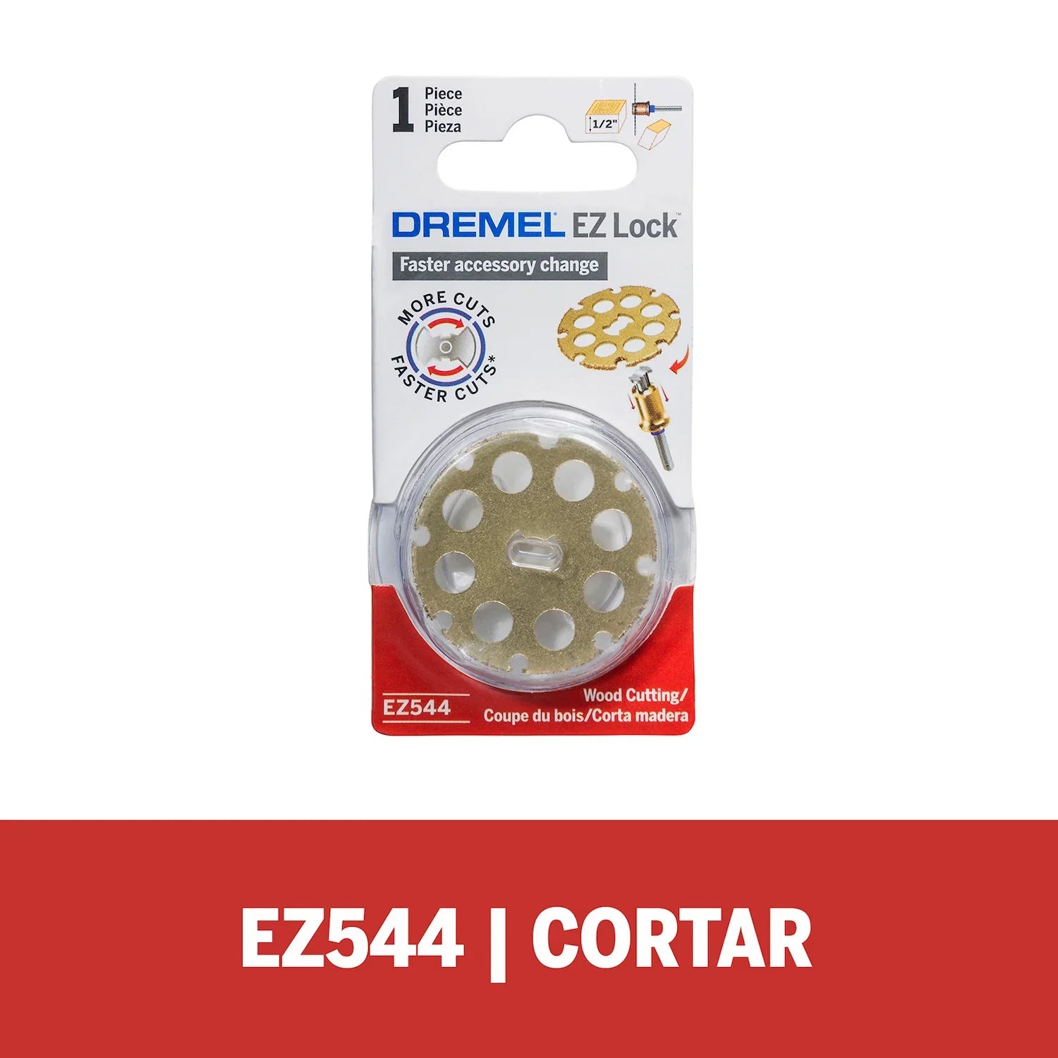 Disco De Corte/Perfilado De 38,1mm Para Madera Sistema EZ Lock Cambio Rápido (Modelo EZ544) Dremel