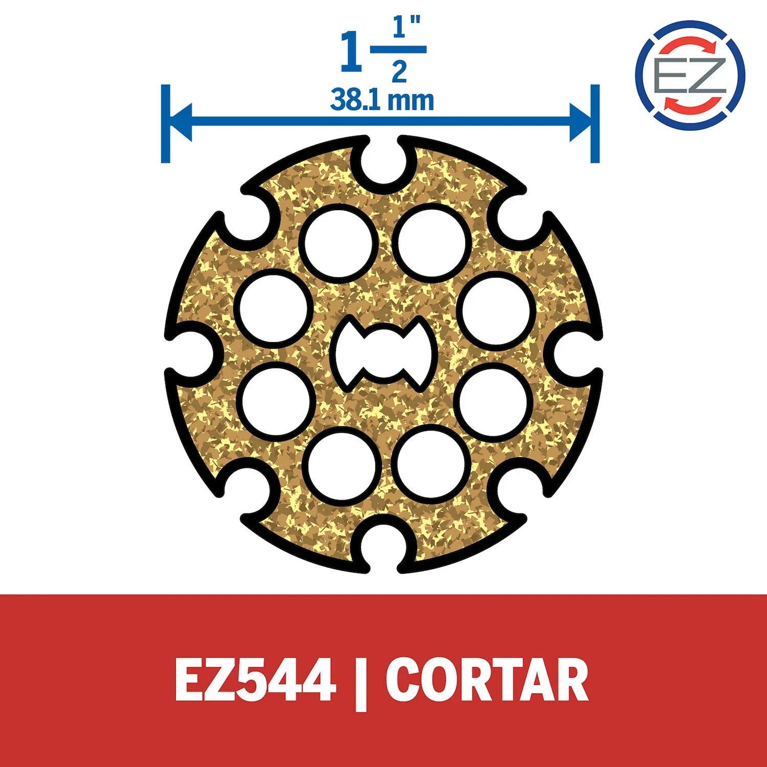 Disco De Corte/Perfilado De 38,1mm Para Madera Sistema EZ Lock Cambio Rápido (Modelo EZ544) Dremel