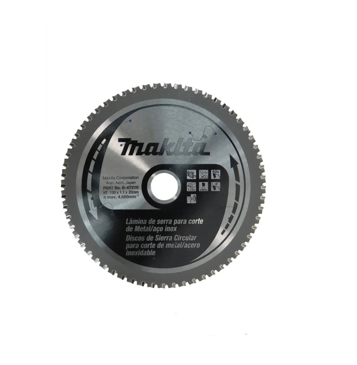 Sierra Circular 6" X 20mm X 60 D. Ct C/RED. 5/8" DCS551