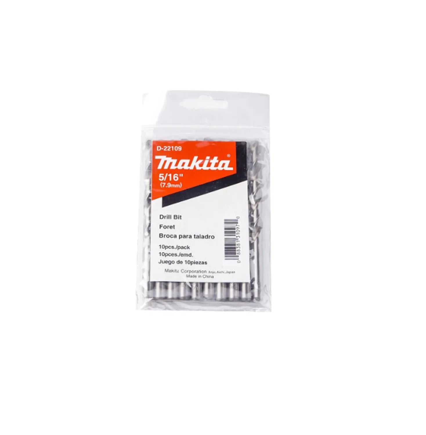 Broca De Acero Rapido P/METAL 10PZ 5/16" X 4-1/2"