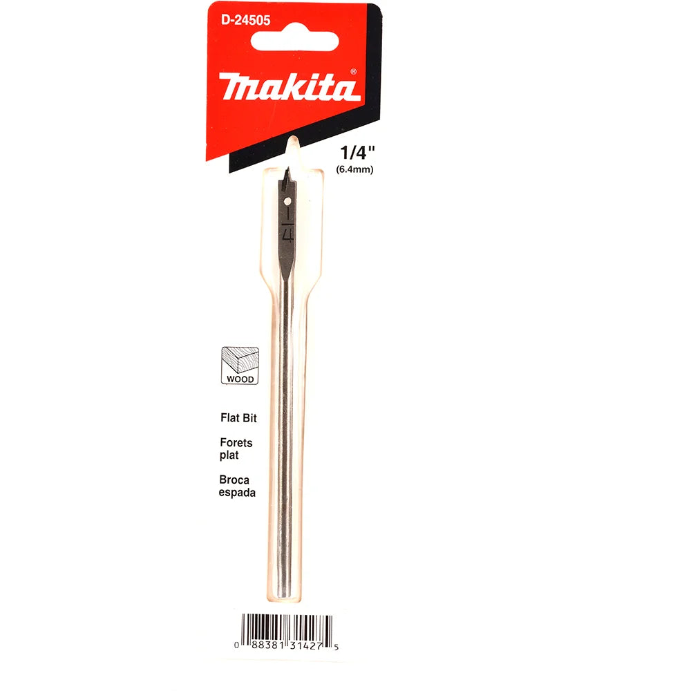 Broca Plana 1/4" X 6"