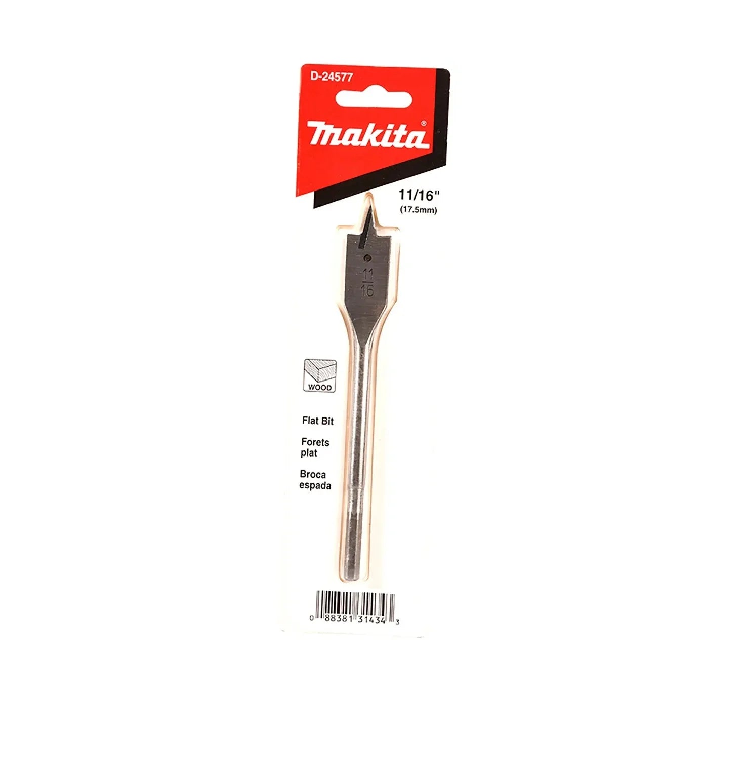 Broca Plana 11/16" X 6"